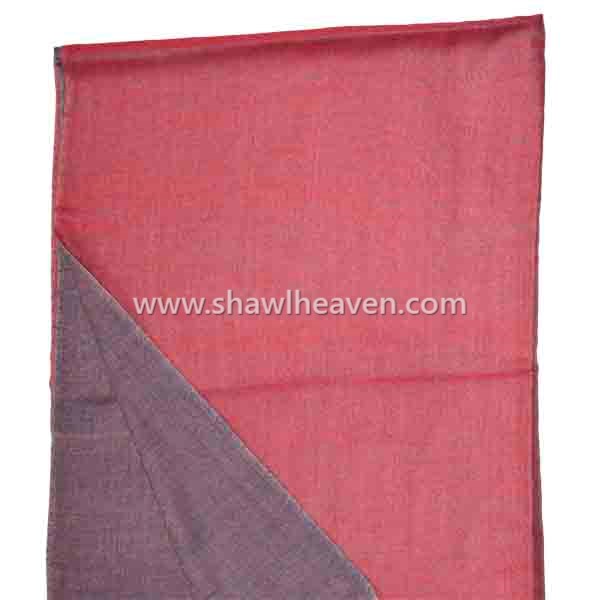 Marsala wool shawl scarf in reversible style by Tri Star Overseas, Pantone color of the year